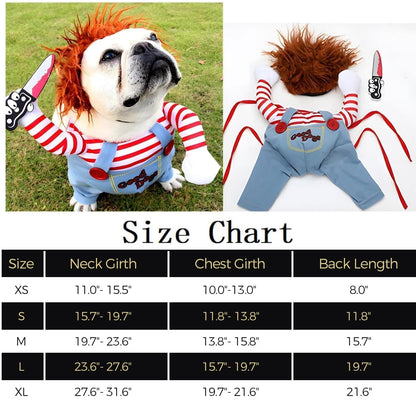 NACOCO Dog Awful Costume Pet Halloween Clothes Cat Cosplay Party Suit Funny Dog Costume Small to Large Dogs(L)
