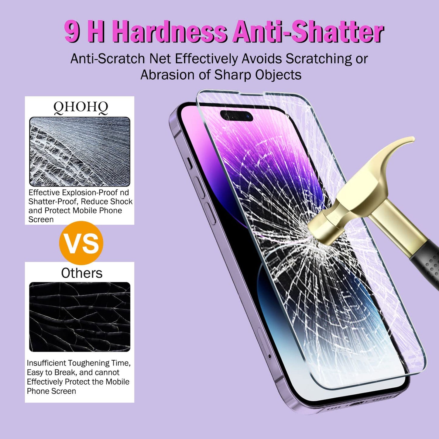 QHOHQ [1-Second Auto-Install] 3 Pack Privacy Screen Protector for iPhone 17 Pro Max [6.9 Inch] + 1 Set Camera Lens Protector, 25° Anti Spy Tempered Glass, [Military Grade Shatterproof], Case Friendly