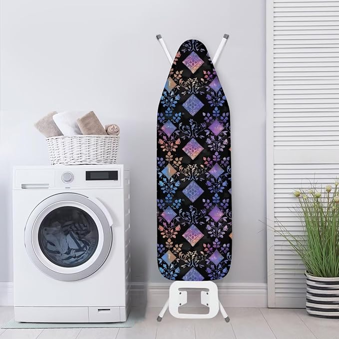Ikat Rhombus Ironing Board Cover 54x15 inches, Gradient Leaf Geometric Graphic