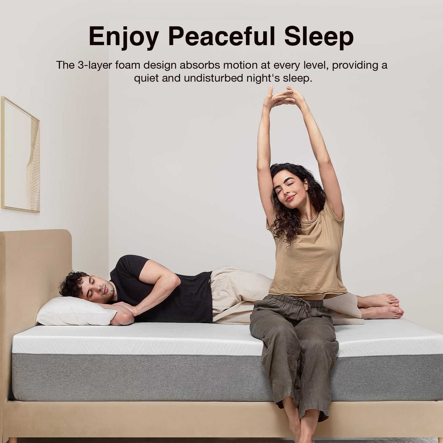 Novilla King Size Mattress, 12 Inch Gel Memory Foam King Mattress for Cool Night & Pressure Relief, Medium Plush Feel with Motion Isolating, Bliss