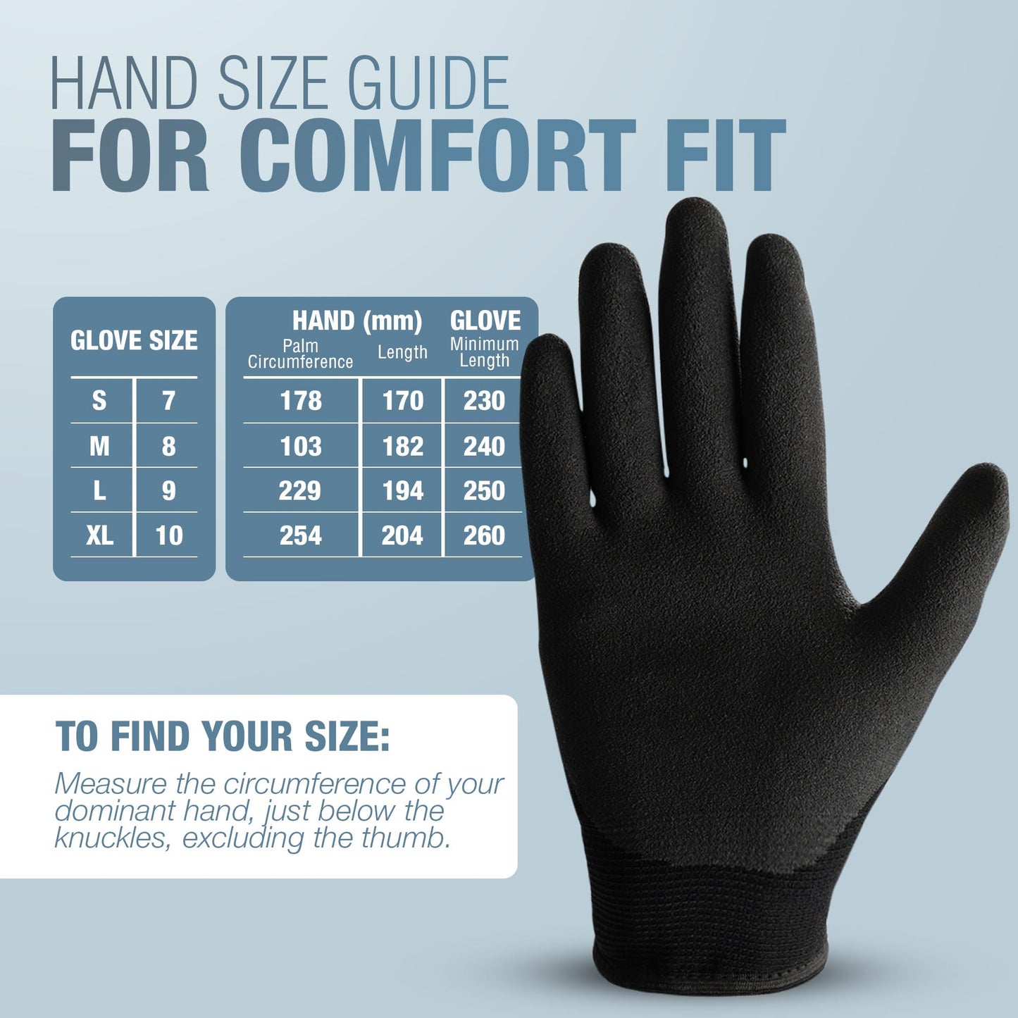 Skytec Thermal Safety Work Gloves - Pack of 2 Pairs Heavy Duty Gardening Gloves for Women & Men - Lightweight, Water-Resistant & Argon Insulated Nylon - Medium