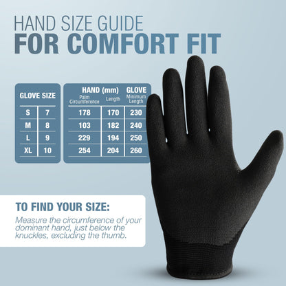 Skytec Thermal Safety Work Gloves - Pack of 2 Pairs Heavy Duty Gardening Gloves for Women & Men - Lightweight, Water-Resistant & Argon Insulated Nylon - Medium