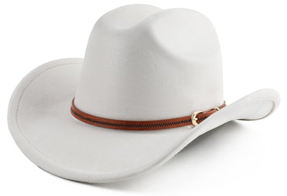 Pro Celia Cowboy Hat for Women and Men Wide Brim Western Cowgirl Hat (US, Alpha, One Size, Ivory)
