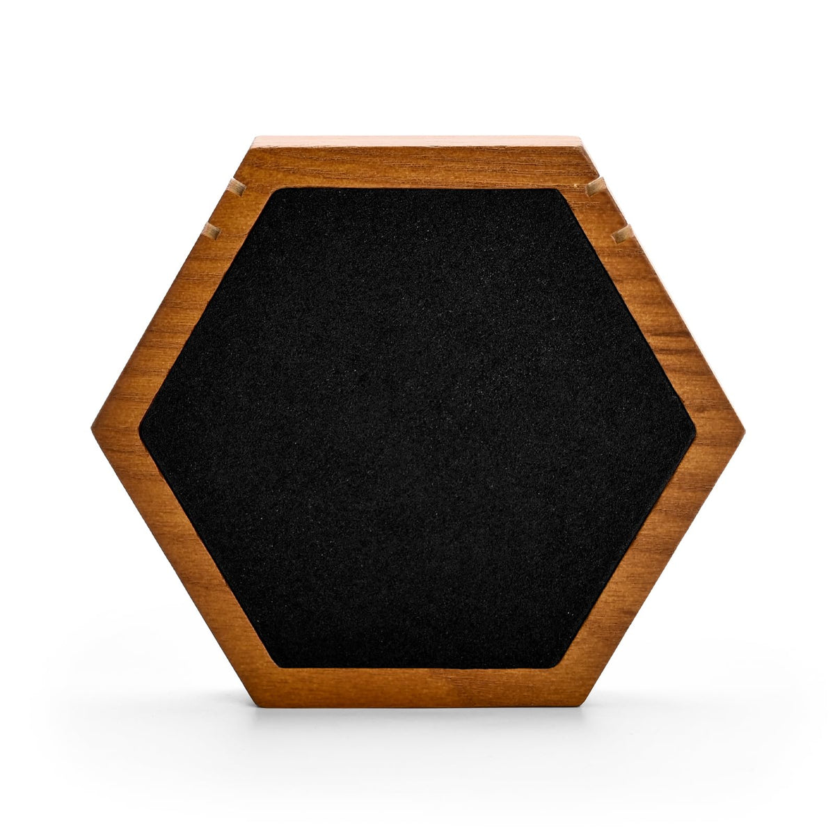 Woodten Solid Wood Hexagon Necklace Holder Stand Retail Hanging Jewelry Necklace Stand Display for Vendors(Black)