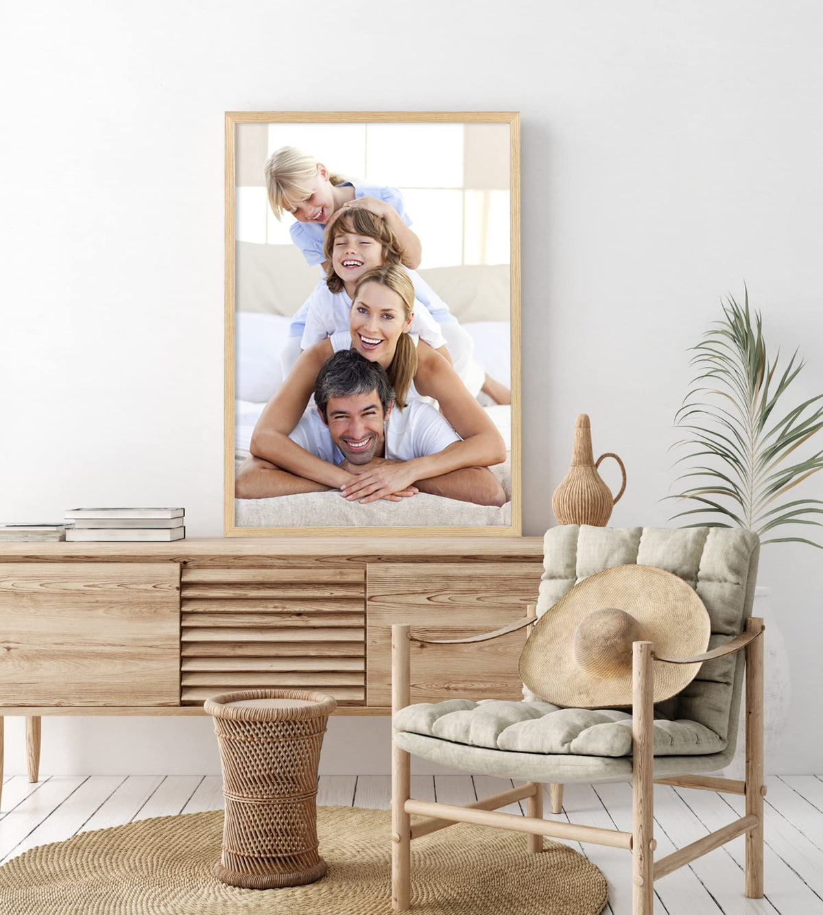 Yaetm 16x24 Picture Frames, Natural Solid Oak Wood Frame 16 x 24 inch, Ideal for Wall Gallery and Poster, Wall Mount (4 Pack, Oak)