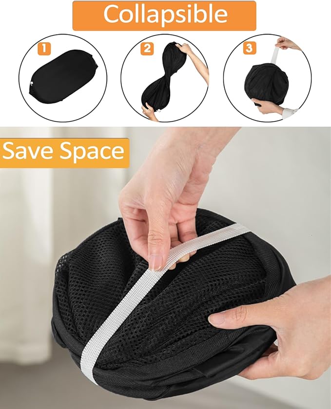 Durable Collapsible Laundry Baskets, Upgrade Foldable Pop Up Hamper