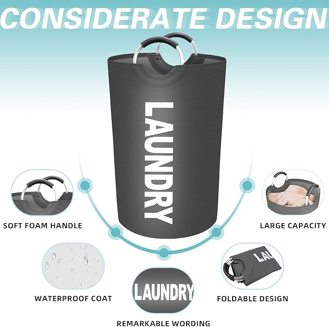 StorageRight 115L Large Laundry Basket, Laundry Hamper, Dirty Clothes Hamper