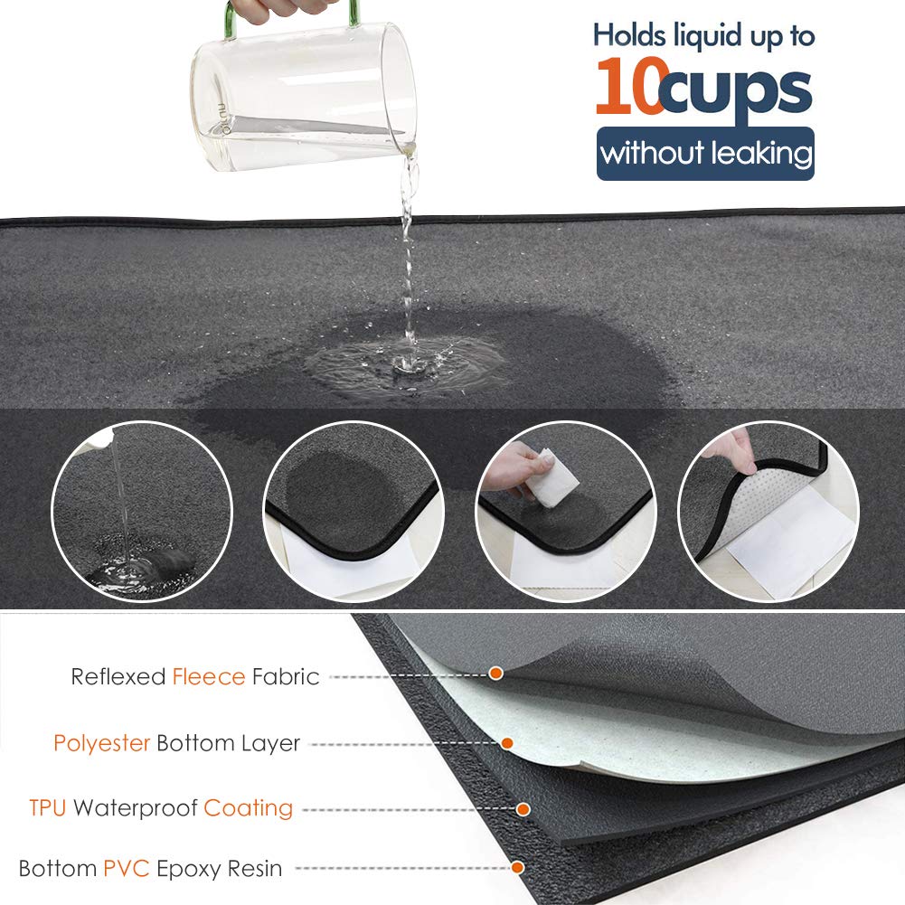 ULIGOTA Extra Large Washable Dog Pee Pad 165x121cm Non-Slip Pet Playpen Mat Waterproof Reusable Floor Mat for Puppy/Senior Dog Whelping Incontinence Housebreaking