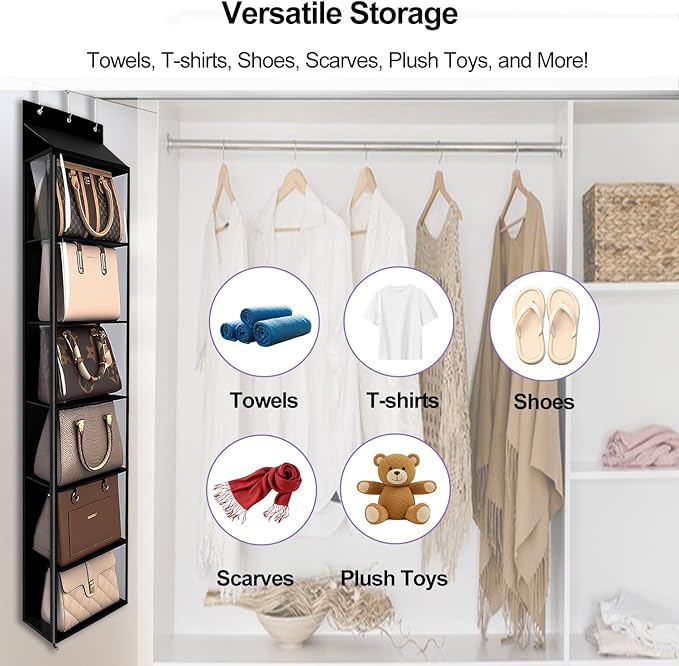 Lirex Over The Door Purse Organizer & Purse Shelf
