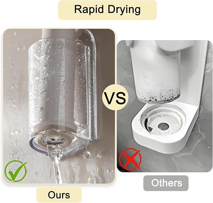 2 Pack Electric Toothbrush Holders, Self Adhesive Wall Mounted Clear Electric