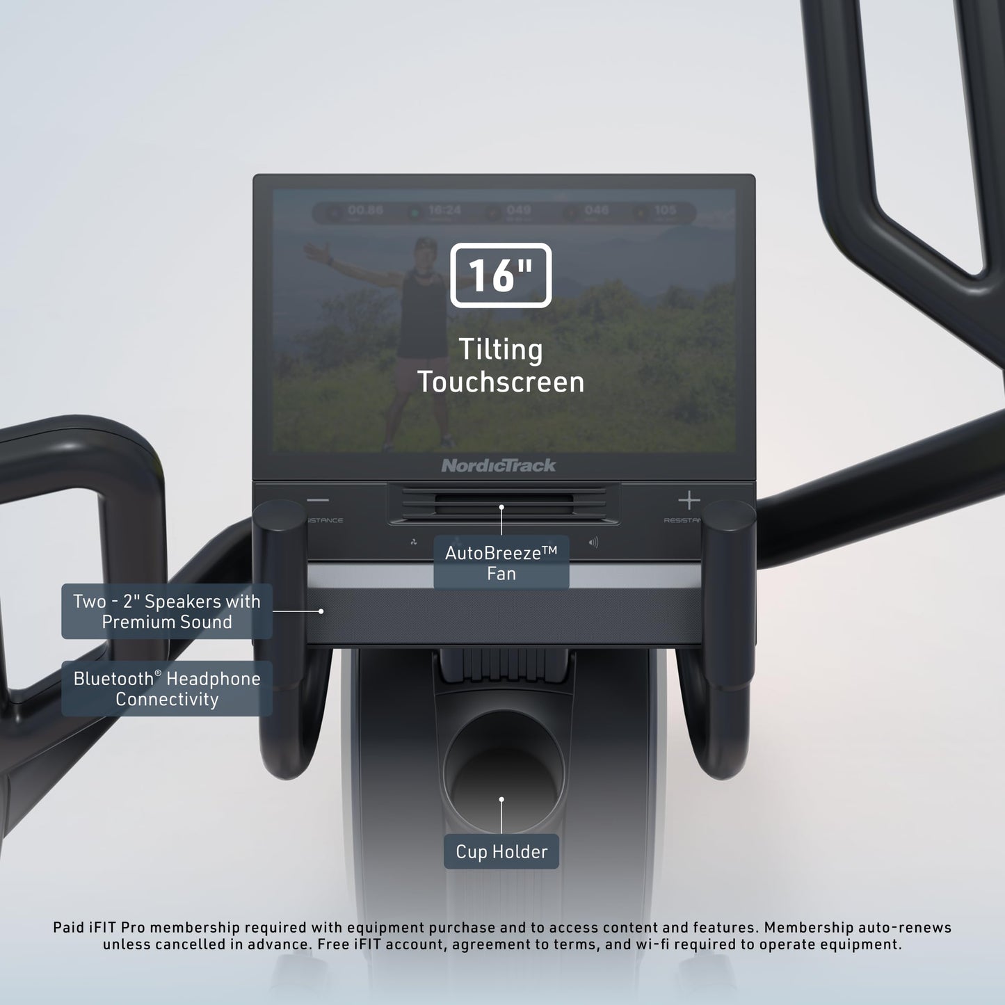 Step Climber XL with 16" HD Touchscreen, 22 Digital Resistance Levels + iFIT Pro Monthly Membership - 1 Month Included