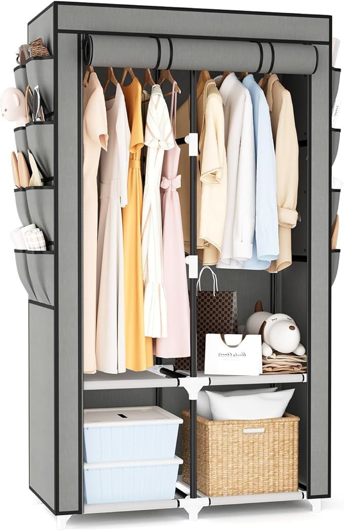 Portable Closet for Hanging Clothes, Portable Wardrobe Closet