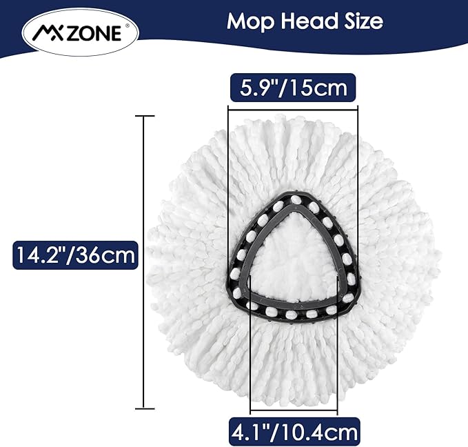 Spin Mop Head Replacement for O Ceda Mop Replace Head Triangle Mop Refills