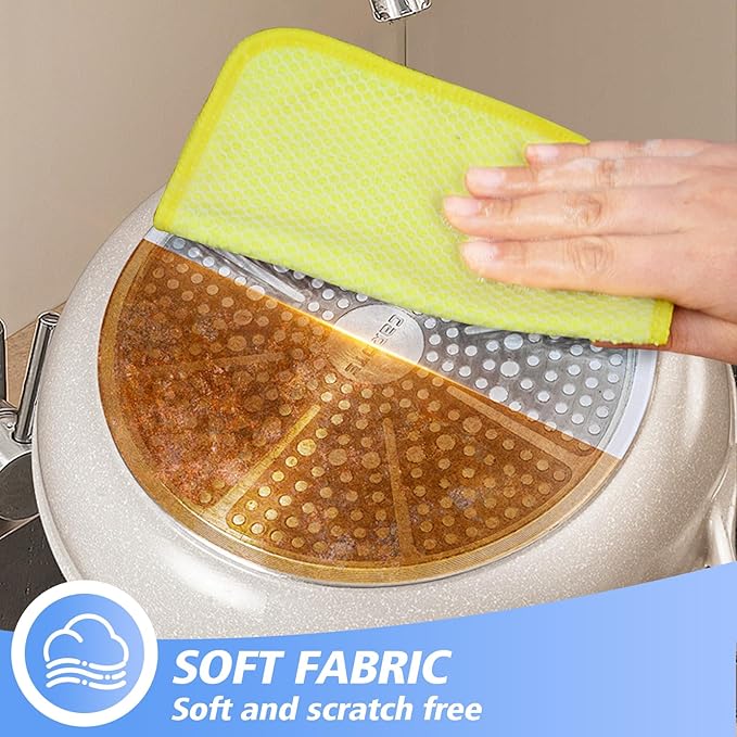 KinHwa Kitchen Washcloths for Dishes Absorbent Microfiber Dish Cloths Quick Dry
