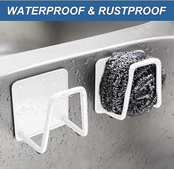 Sponge Holder for Kitchen Sink Caddy, Strong Adhesive Sponge Holder for Sink