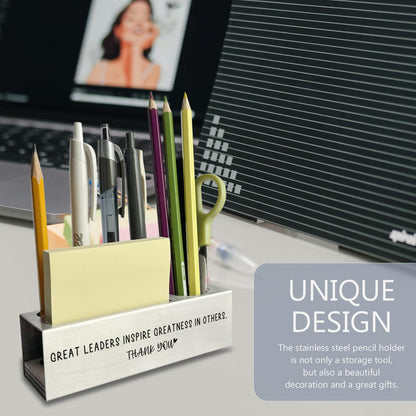 vizuzi Leadership Gifts for Women, Men, Leader Pencil Holder, Leader Appreciation Thank You Gifts, Team Women Leader Boss Day Birthday Gifts Office Cubicle Desk Pencil Holders & Pen Holders Zgg10