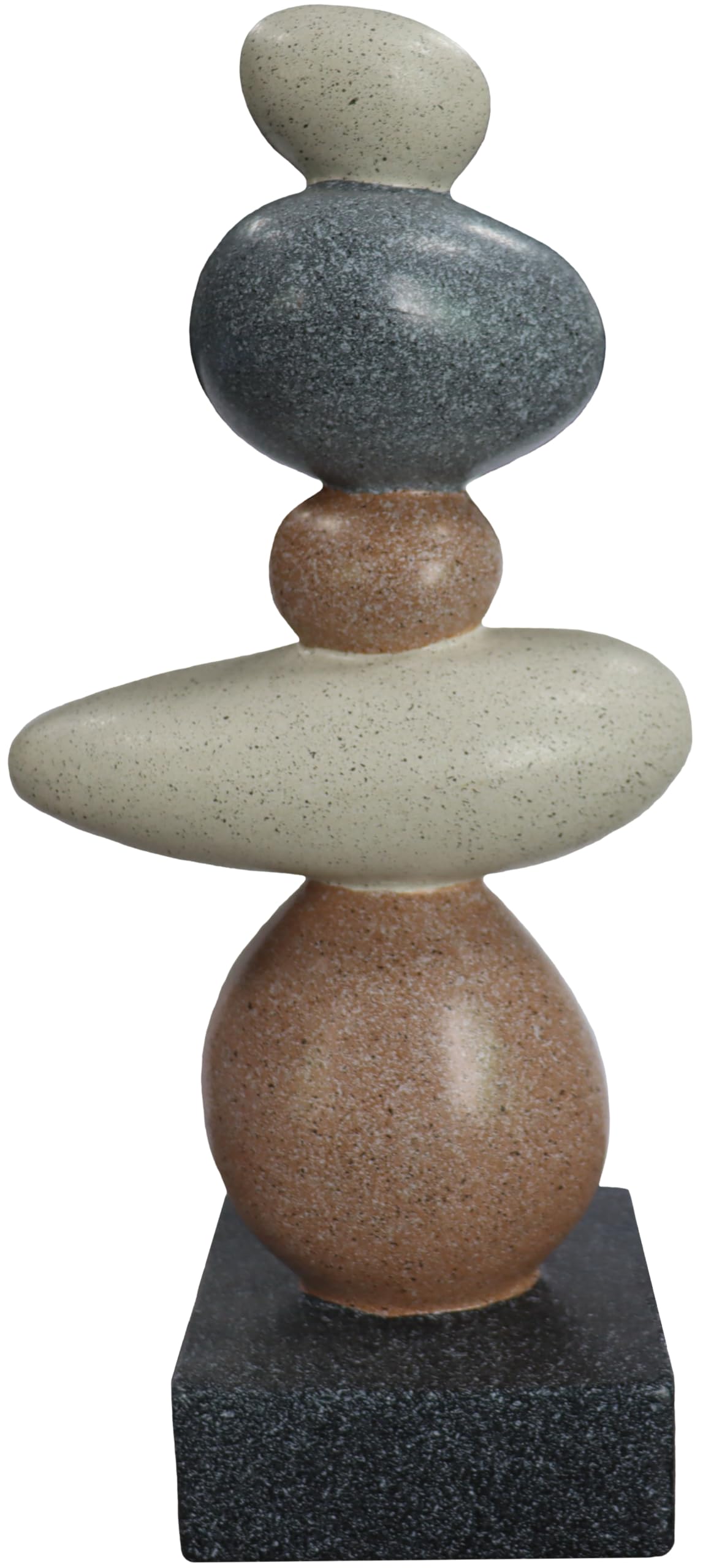 LAIKEARTS 13'' Abstract Rock Decorative Sculpture Ornament, Sandstone Statue Decor for Living Room, Modern Resin Stone Sculpture,Coffee Table Decoration,Gifts for Good Luck, Health, Strength