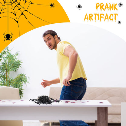 Skylety 30 Pieces Halloween Realistic Plastic Spider Toys Plastic Spider Black Scary Spiders Fake for Boys Teens Adults Halloween Prank Props(3.14 X 2.36 Inch)