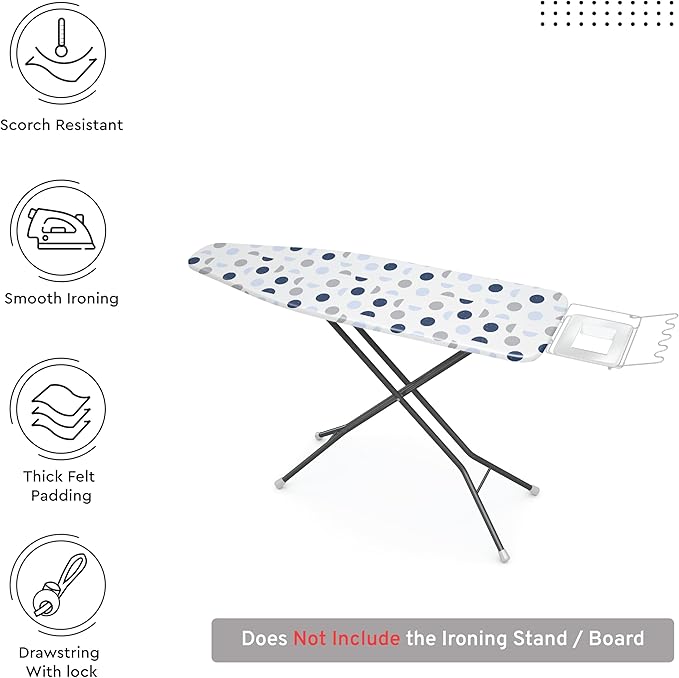Encasa XO Ironing Board Cover and Pad 42"x14"