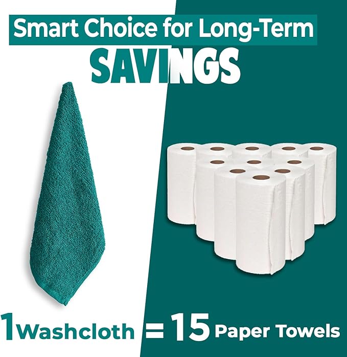 DAN RIVER 24 Pack Wash Cloths for Showering