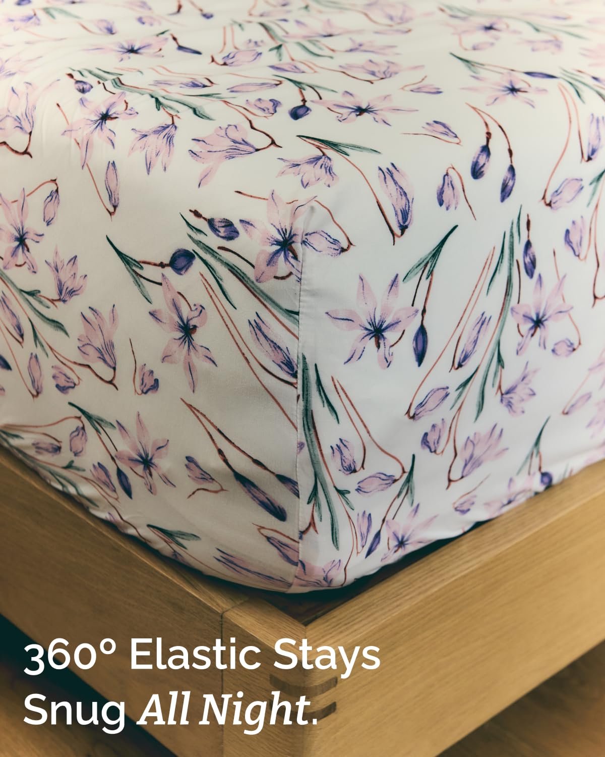 Floral Sheets - Pink Floral Bed Sheet Set - 1 Flat & 1 Fitted & 2 Pillowcases w/ Deep Pockets - Comfy, Wrinkle & Fade Free - Boho Botanical Bedding - Ultra-Soft, Breathable & Cooling - Full Size Set