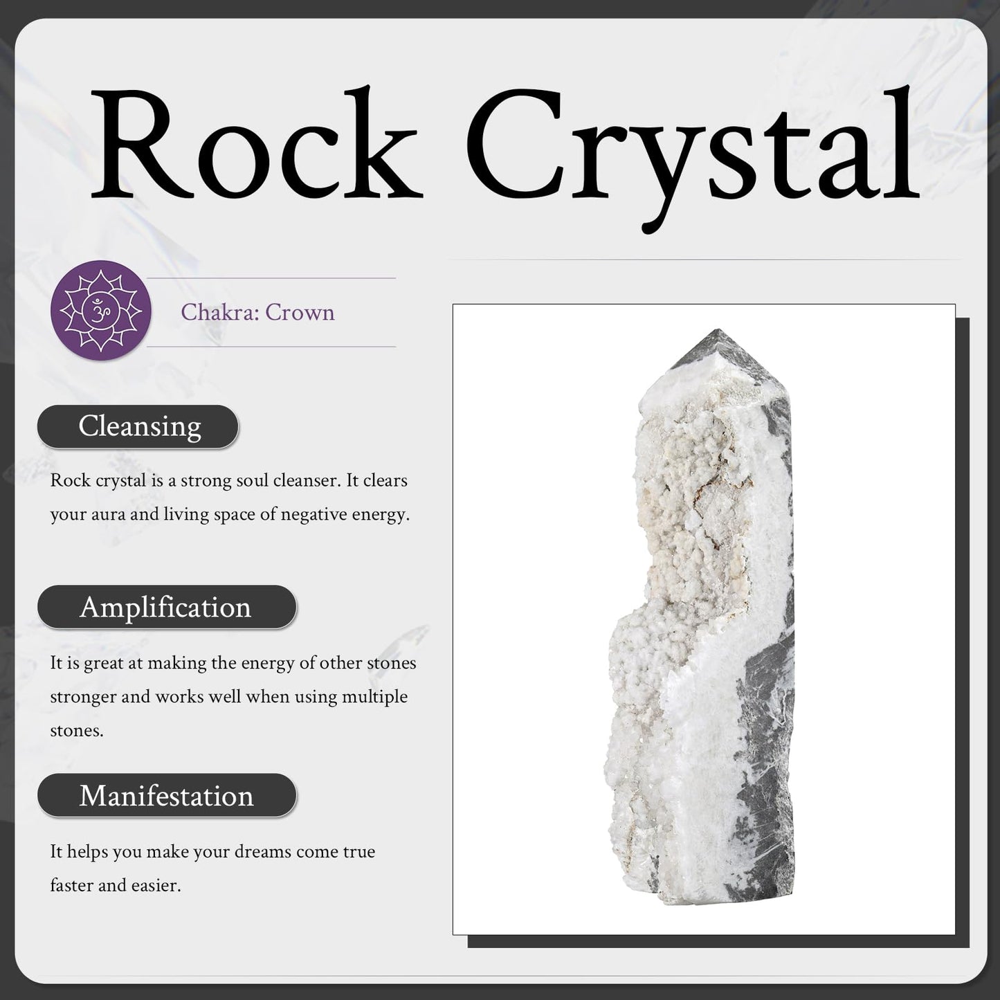 Sportmusies Natural Rock Crystal Cluster Obelisk Wand Tower Home Office Decoration, Irregular-Shaped Geode Stone Mineral Specimen Reiki Collection, 4.33-6.69 inches