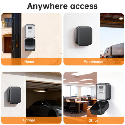 TOSICAM Light Up Key Lock Box - Waterproof Wall Mount Portable 4-Digit Combination Key Safe Storage for Outdoor/Home/Airbnb/Emergency/Realtor/Large Capacity/Resettable Code