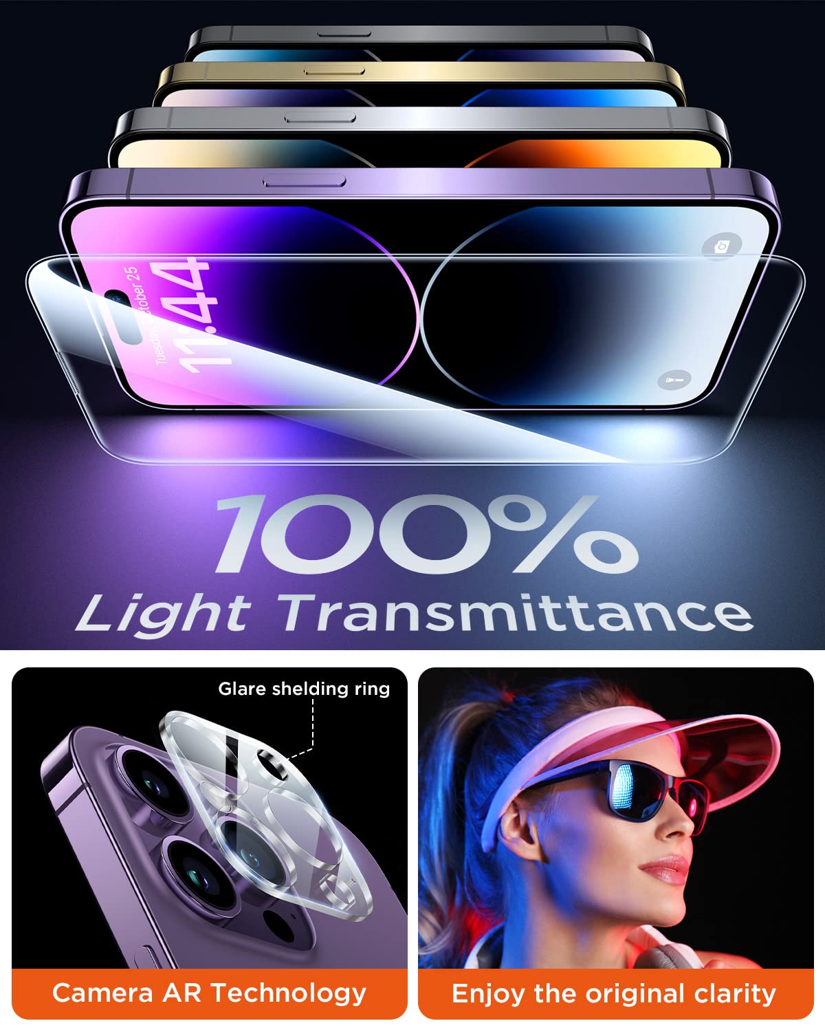 DIMONCOAT 4-PACK TOP 9H+ Glass for iPhone 15 Pro Privacy Screen Protector [Auto Alignment Kit] [10X Military Protection] UNBREAK Tempered Glass Film for iPhone 15 Pro 6.1 inch [Case Friendly]