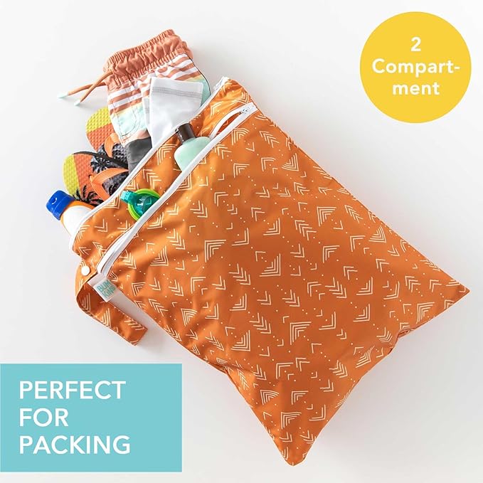 Bumkins Waterproof Wet Dry Bag for Baby, Swim Suit, Cloth Diapers, Pump Parts