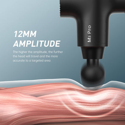 opove M3 Pro 2 Massage Gun Deep Tissue Percussion Muscle Massager for Workout, Handheld Percussive Therapy Fascia Gun for Athletes Fast Recovery 4-8 Hours Long Battery Life, Powerful, Quiet, Black