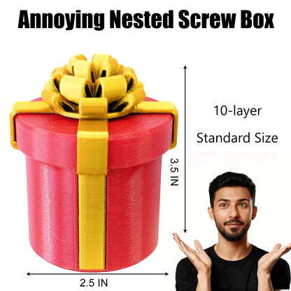 ajitxalr Gotcha Box,Prank Gifts,Puzzle Gift Box,Prank Gifts for Adults,Money Puzzle,Annoying Nested Screw Gift Box,Reusable Perfect Money Puzzles for Birthday Christmas White Elephant Party