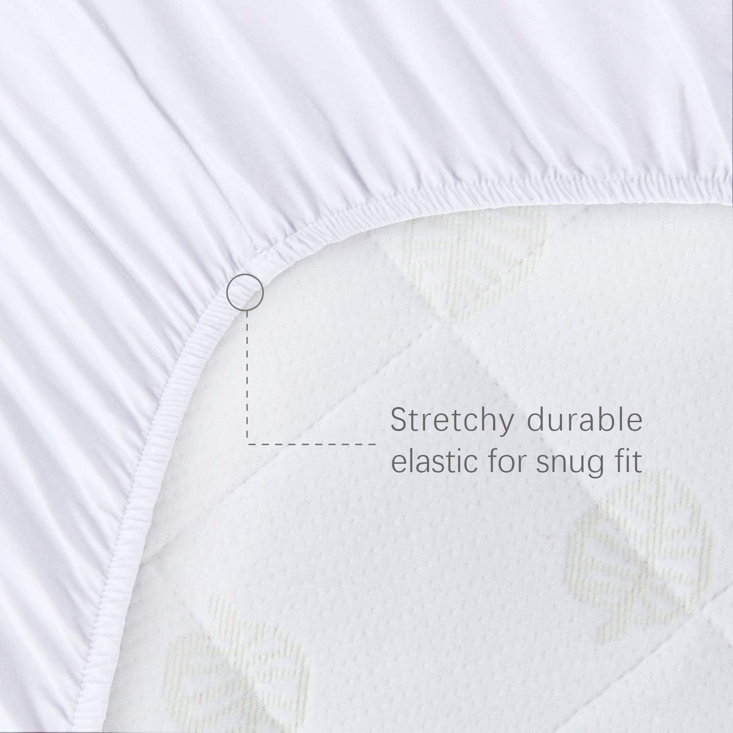 Waterproof Mattress Protector, Quilted Mattress Cover for Moses Basket Mattress & Silver Cross Stroller Bassinet Mattress, 2 Pack, Ultra Soft Surface, White