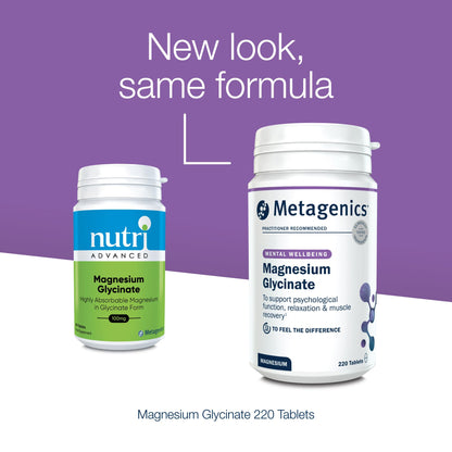Metagenics Magnesium Glycinate 100mg - High Strength Supplement - Sleep Support - Easily Absorbable, Gentle on Digestion - 220 Tablets