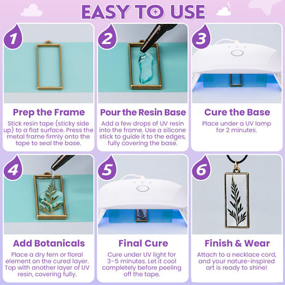 LET'S RESIN Jewelry Making Kit - 153Pcs Highly Clear Resin with Upgraded UV Lamp, Resin Accessories for Keychains, Jewelry