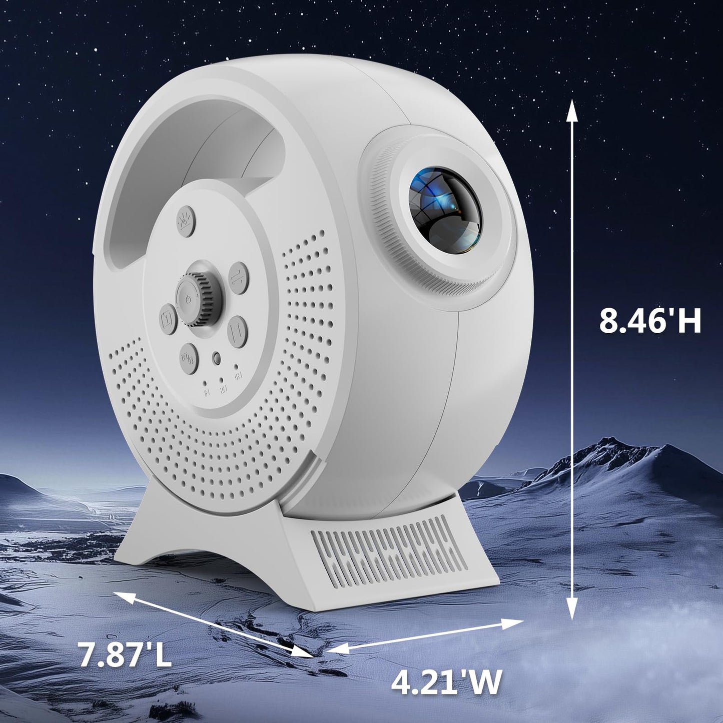 Rossetta 3D Galaxy Projector, 60 Scenes Adjustable Focal Planetarium Projector with Bluetooth Speaker, Timer & Remote Control, Ceiling Projector for Bedroom, Kids Room, Party, Gift for Kids & Adults