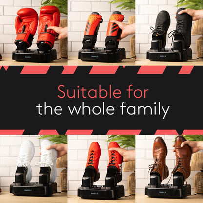 SHOEDRY OZONE - Shoe Dryer & Shoe Freshener - Ozone technology - Kills bacteria and molds - No unpleasant odors - Fresh and clean shoes - Energy-efficient.