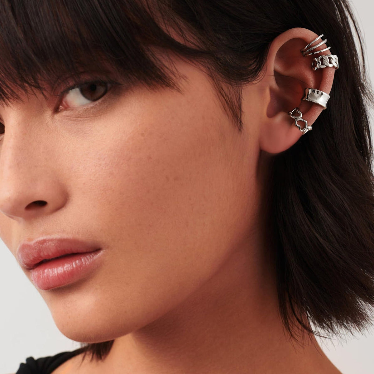Ear Cuffs 925 Sterling Silver Fake Ear Cuffs Non Piercing Ear Conch Clip on Earrings for Women
