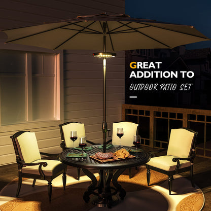 Garden Parasol Lights LED, Patio Umbrella Pole Light, USB Rechargeable Cordless Light for Patio Garden Pool Ornaments, Outdoor Lighting for Cantilever Banana Hanging Beach Parasol Umbrella, Warm