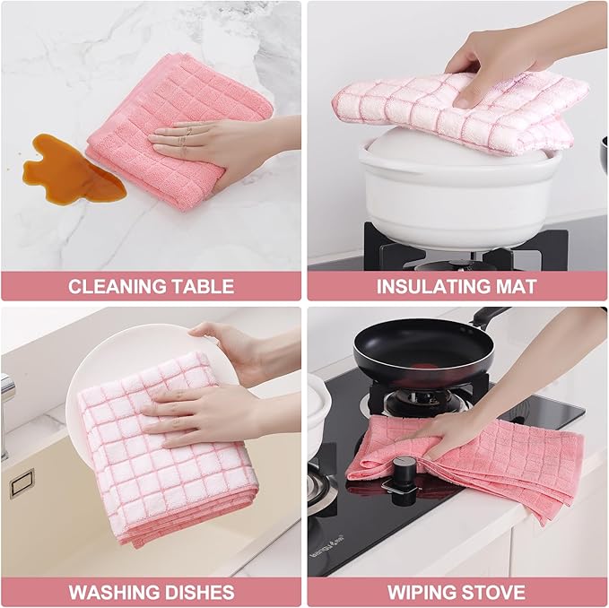 Homaxy Premium Cotton Kitchen Towels 16"x 28", Large Natural Ring Spun 390 GSM