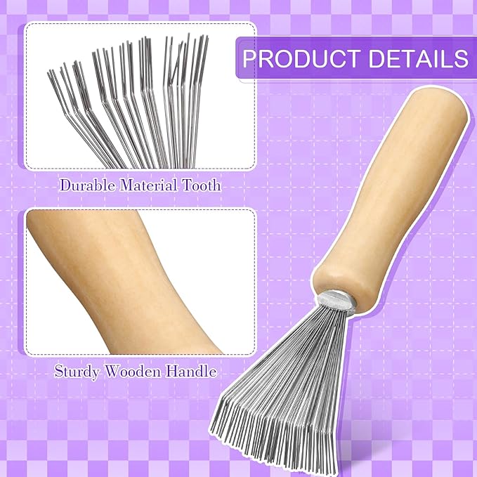 Boao 2 Pieces Hair Brush Cleaning Tool Comb Cleaner Brush Mini Comb Cleaning