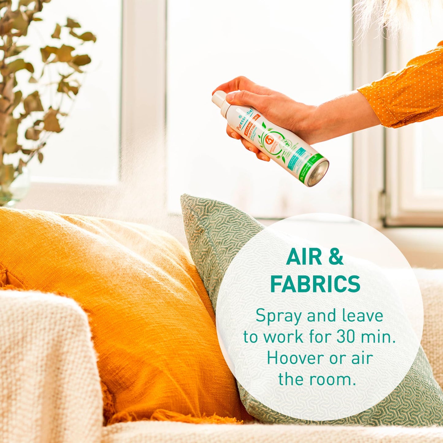 Puressentiel Purifying Air Spray 200 ml – 100% Natural Room Spray – Air Purifier – Air Freshener – Odour Eliminator – Organic Essential Oils – For Your Home, Car & Office – Lasts Over 6 Months