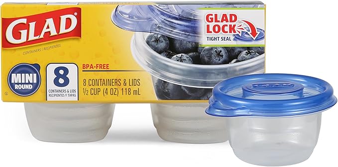 Glad GladWare Mini Round Food Storage Containers