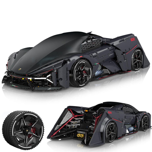 JTBBOY 1:8 Sport Building Supercar Set for Adults, Model Kit for Adults to Build, Collectible Car Building Kits, Supercar with Authentic Features,Display Model for Home or Office(2884PCS)