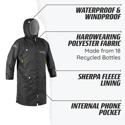 Osprey Changing Robe for Kids and Adults, Waterproof Changing Robe, Swimming and Beach, Unisex, Black