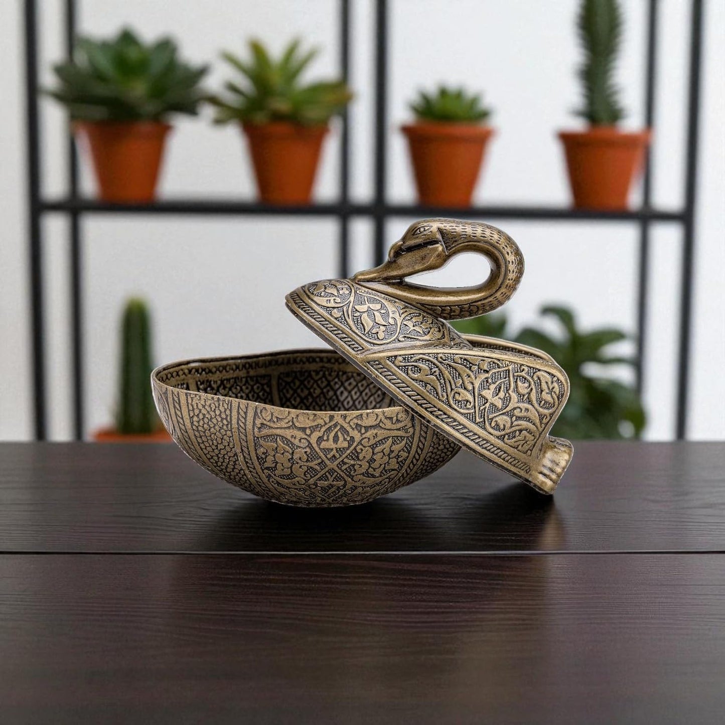Alisveristime Kugu Big Zinc Alloy Sugar Bowl with Lid (Antique Green)