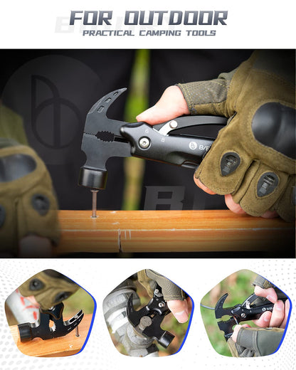 BIBURY Hammer Multitool, Fathers Day Gift from Daughter Son Wife, 12-in-1 Survival Gear Outdoor Multi Tool, Anniversary Birthday Gifts for Men, Cool Gadgets Survival EDC Multi-Tool