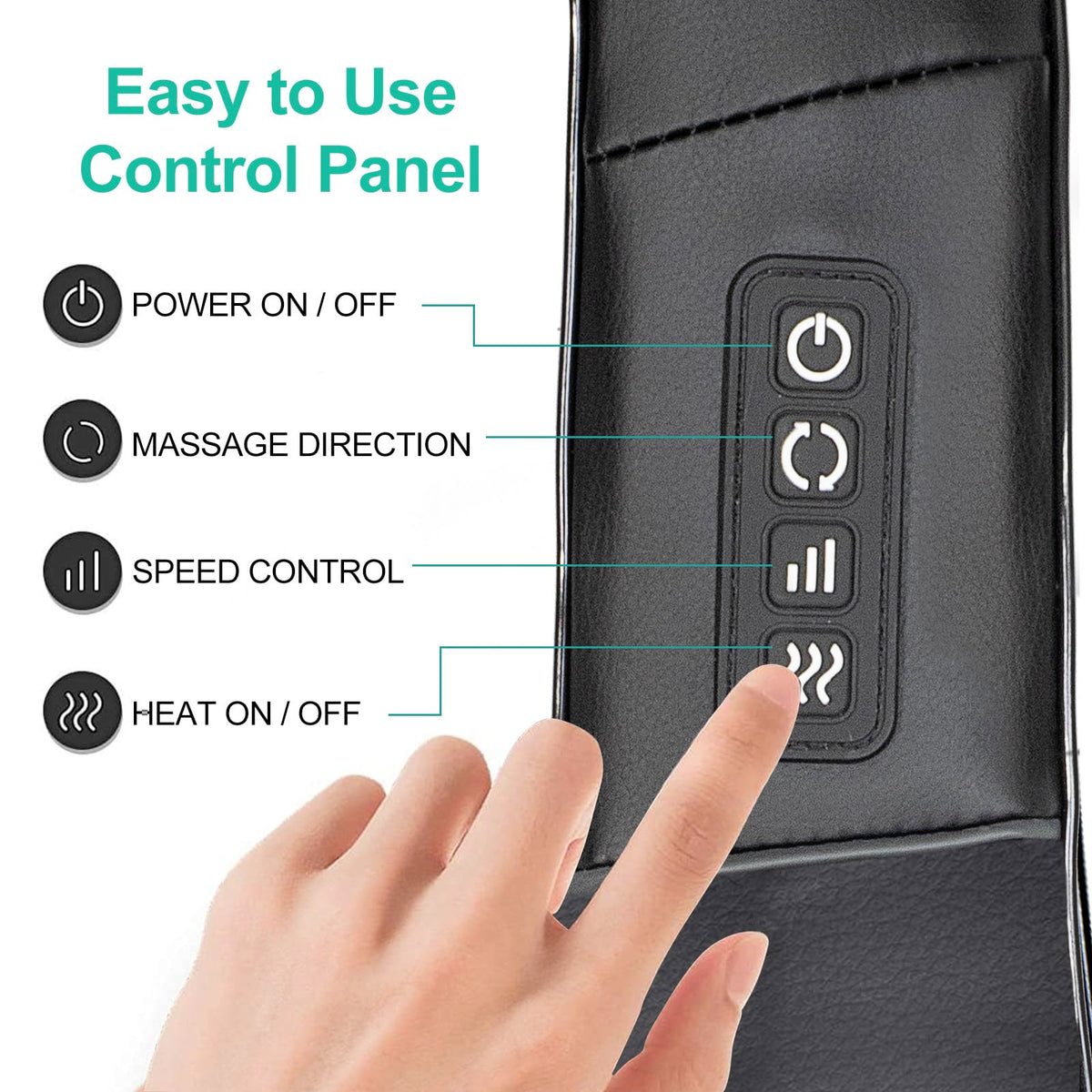 Medcursor Neck Massager, Portable Electric Neck and Back Massager with Heat, FSA or HSA Eligible Deep Tissue 3D Kneading Pillow for Muscle Pain Relief, Not Cordless, Ideal Father’s Day Gift