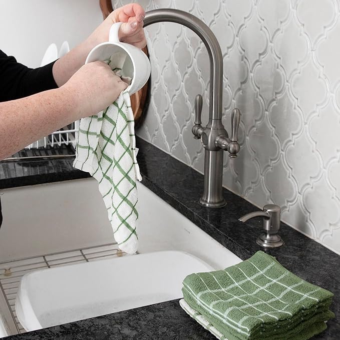 Ritz Premium Terry Check Kitchen Dish Cloths