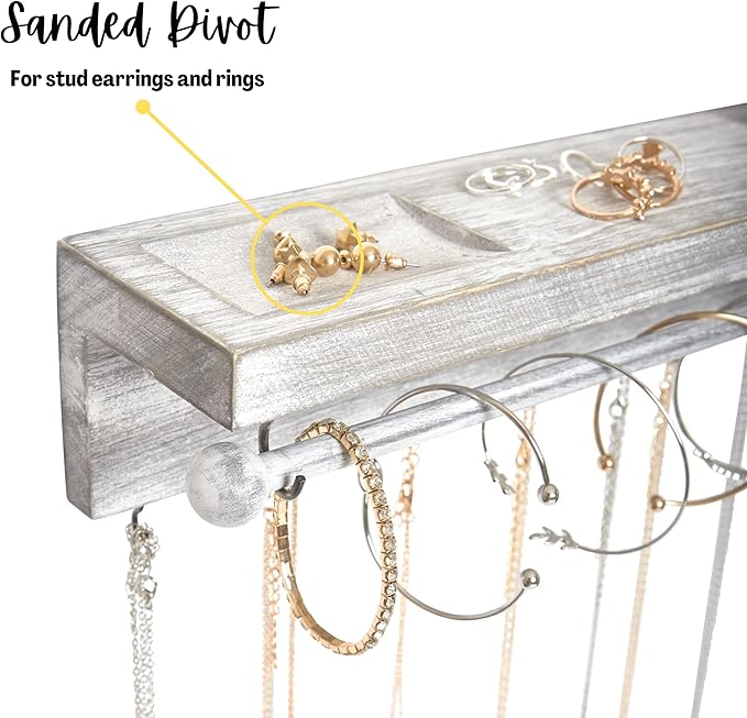 Rustic Necklace Jewelry Organizer