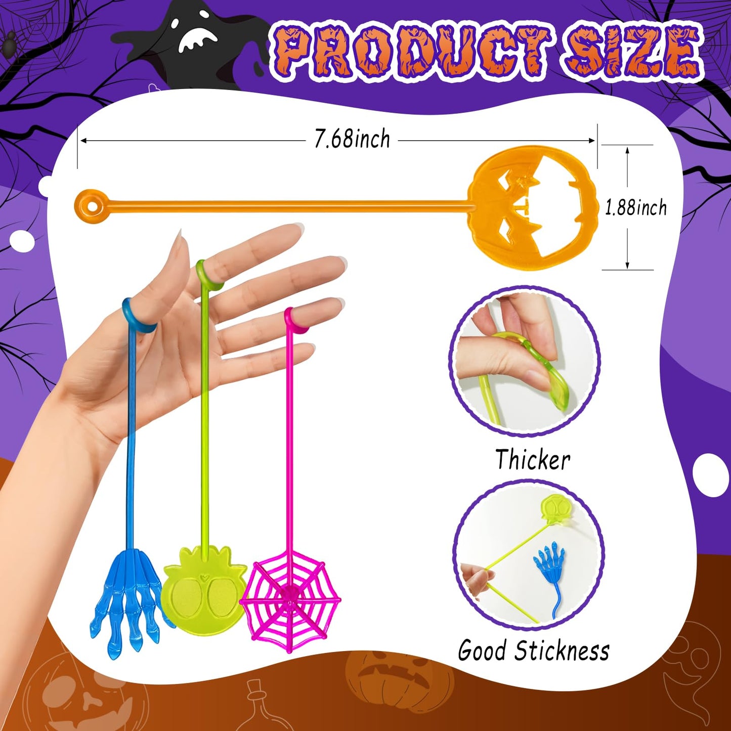 Valentines Sticky Hands Bulk 48PCS Valentines Day Gifts for Kids Classroom Prizes Valentines Party Favors for Kids Stretchy Heart Sticky Hand Toy Valentines Day Goodie Bag Stuffers Kid Party Supplies